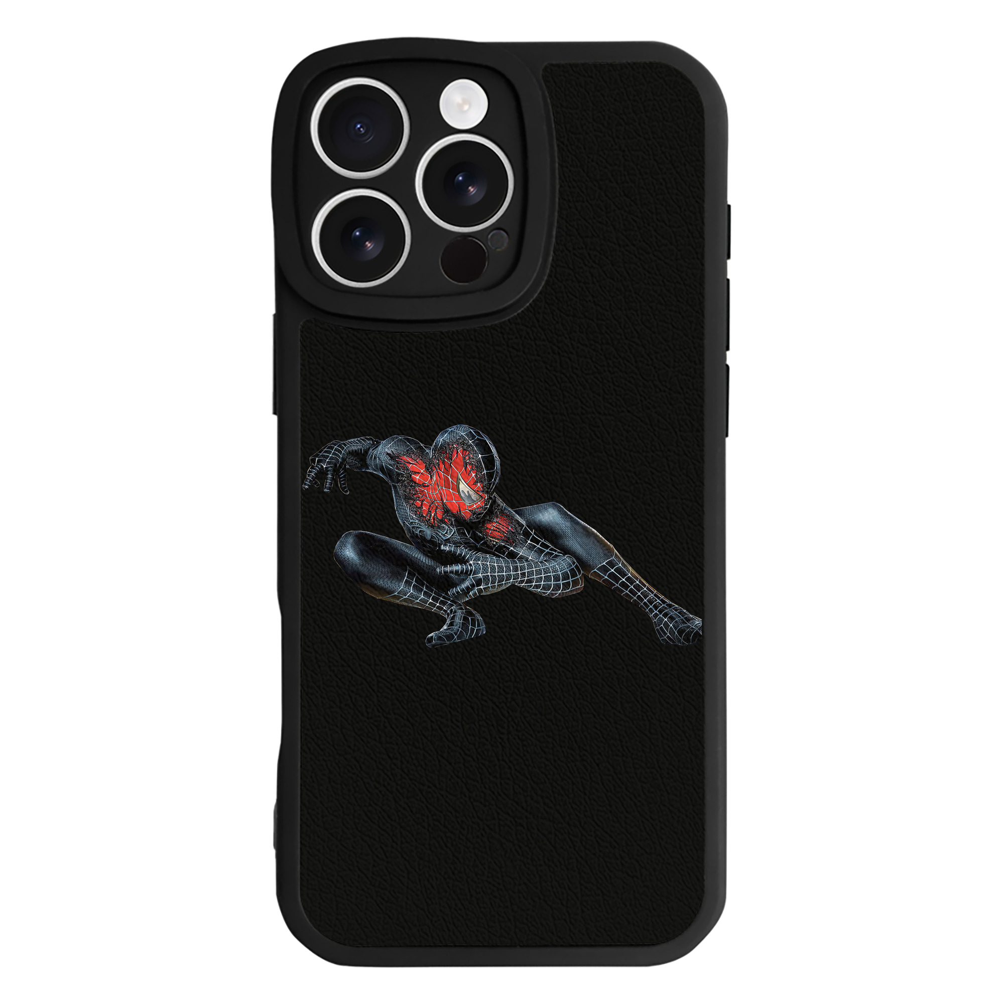 （画像用） Spider Man スパイダーマン 【iPhone 16シリーズ対応】シリコンスマホケース（レザー調） 材質：シリコン